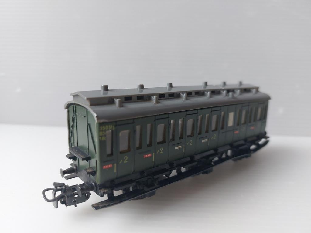 Märklin H0 personenrijtuig 1e/2e klas groen – vintage, Wisselstroom, Gebruikt, Wagon, Ophalen of Verzenden