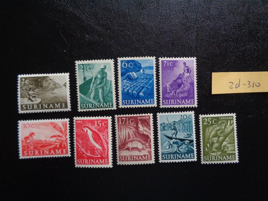 suriname - lokale motieven/postfris met plakker 1953(zd-310), Ophalen of Verzenden, Postfris