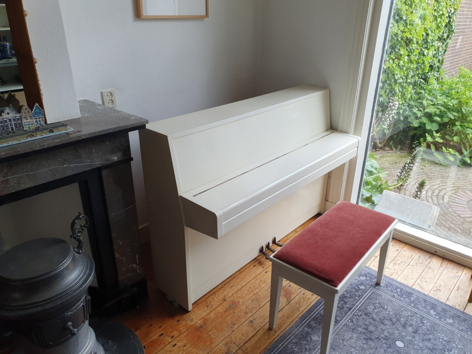 Yamaha piano, Muziek en Instrumenten, Ophalen, Gebruikt, Wit, Piano