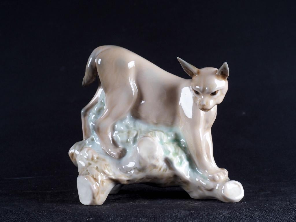 Zaphir Lladro porselein Lynx beeld zeldzaam, Ophalen of Verzenden