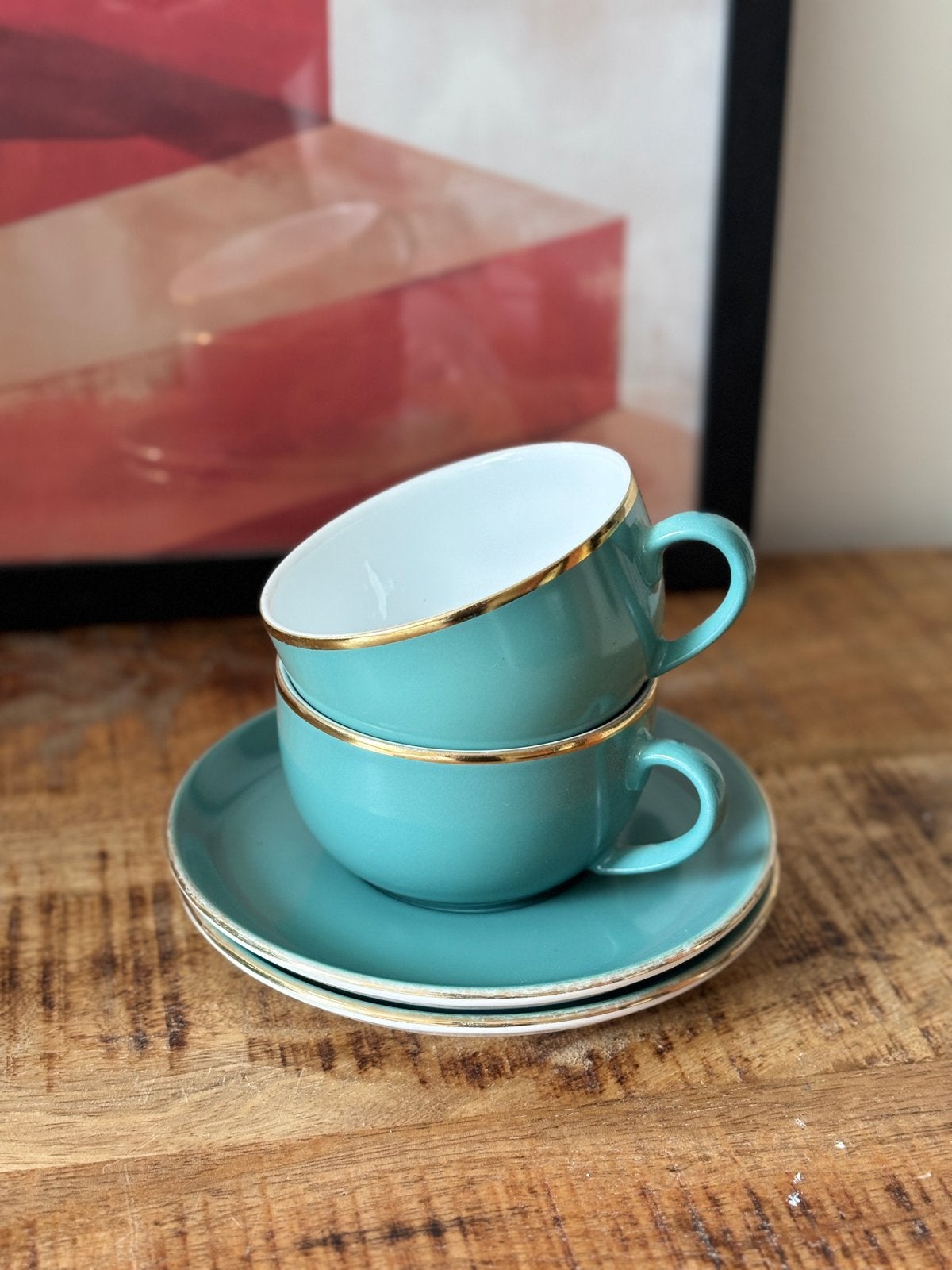 Vintage Mitterteich Bavaria x Douwe Egberts kop en schotels, Ophalen
