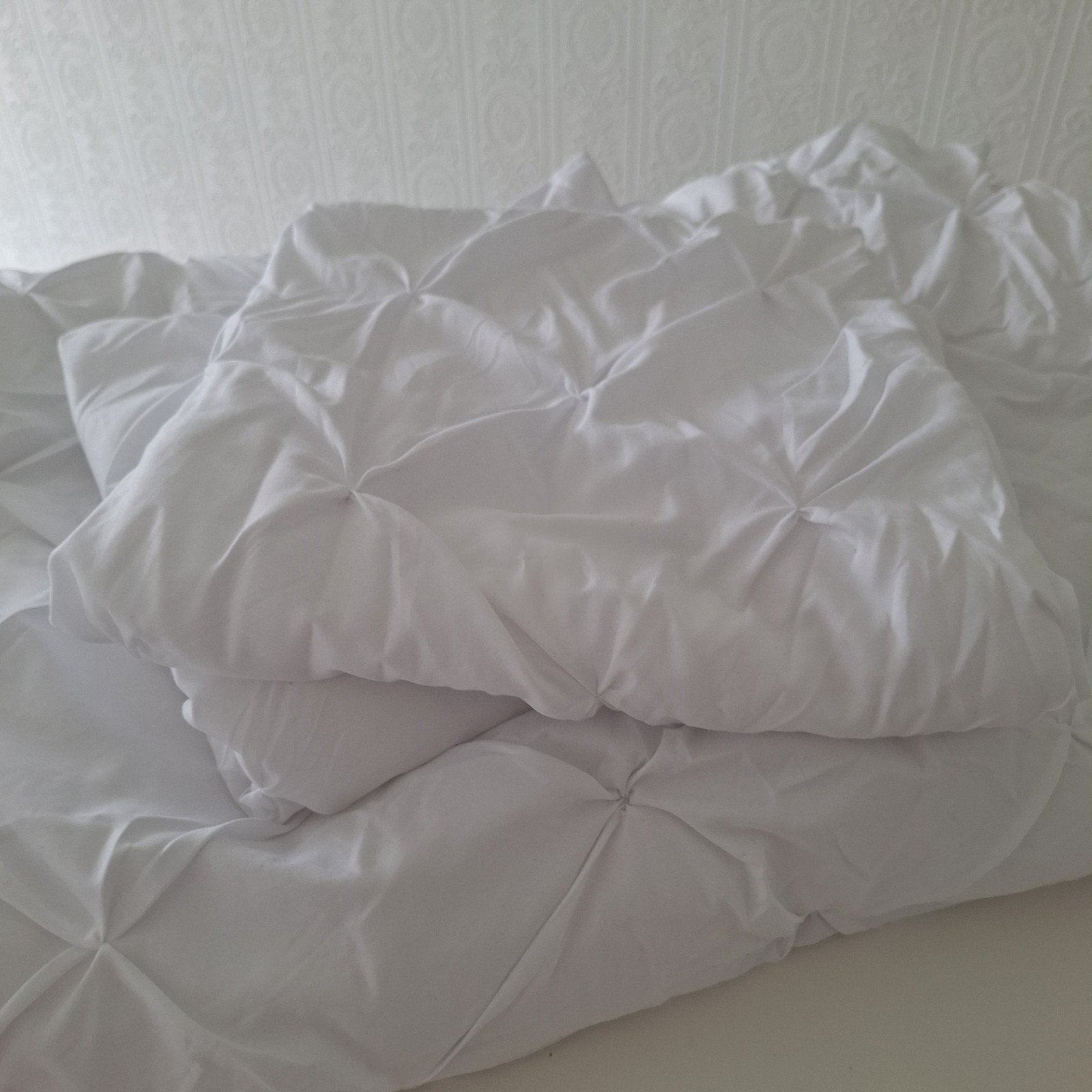 Mooi sprei bedset, Huis en Inrichting, Wit, Tweepersoons, Ophalen of Verzenden, Zo goed als nieuw