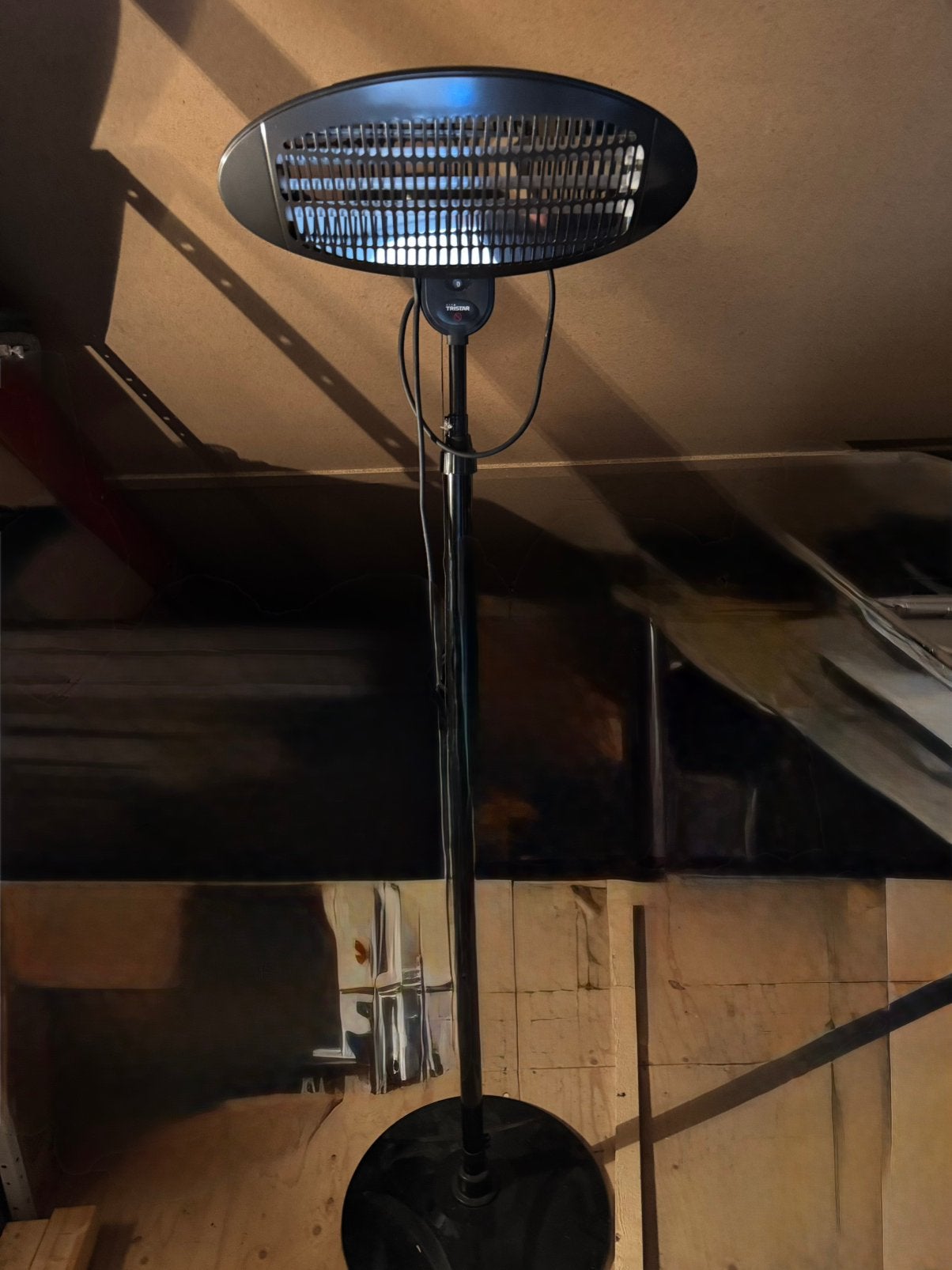 Tristar elektrische terrasverwarmer op statief, Ophalen, Gebruikt, Kachel, 60 tot 150 cm