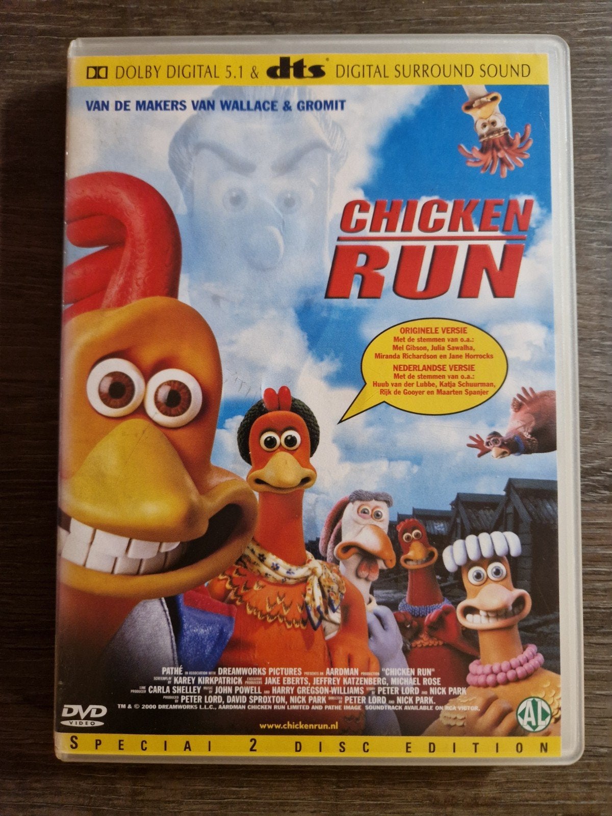 Chicken Run (2000) 2-disc dvd, Nederlands, Zo goed als nieuw, Alle leeftijden, Amerikaans