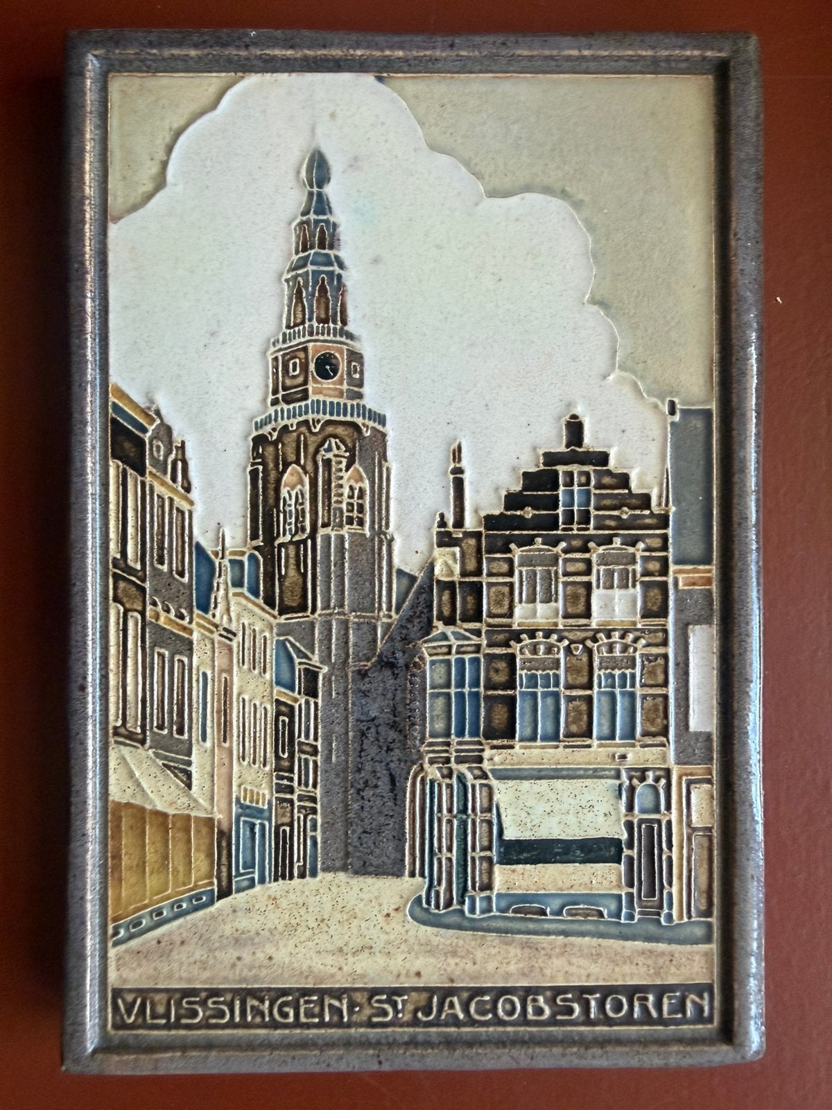 Westraven tegel st Jacobstoren te Vlissingen, Antiek en Kunst, Antiek | Wandborden en Tegels, Ophalen of Verzenden