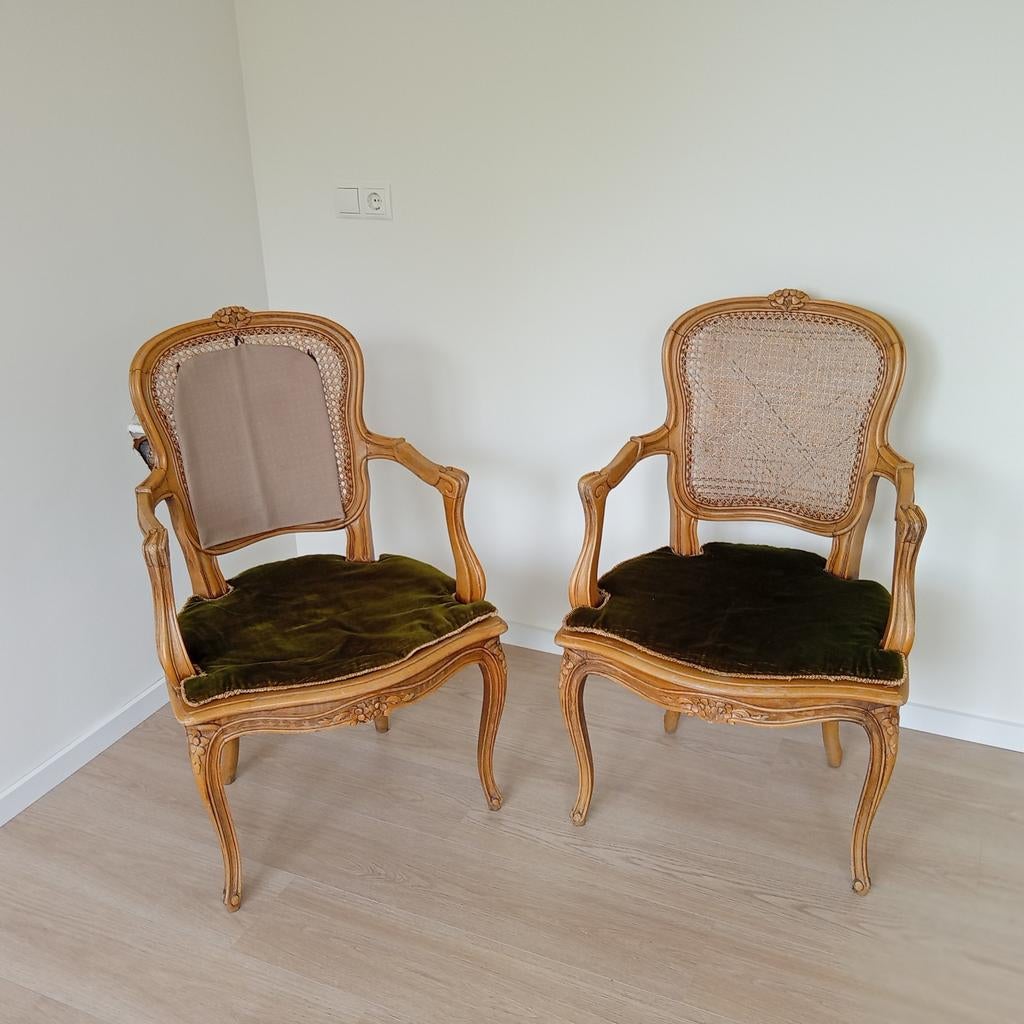 Set van 2 Antieke Trouwstoelen / Louis XVI Stijl Stoelen, Antiek en Kunst, Antiek | Meubels | Stoelen en Banken, Ophalen