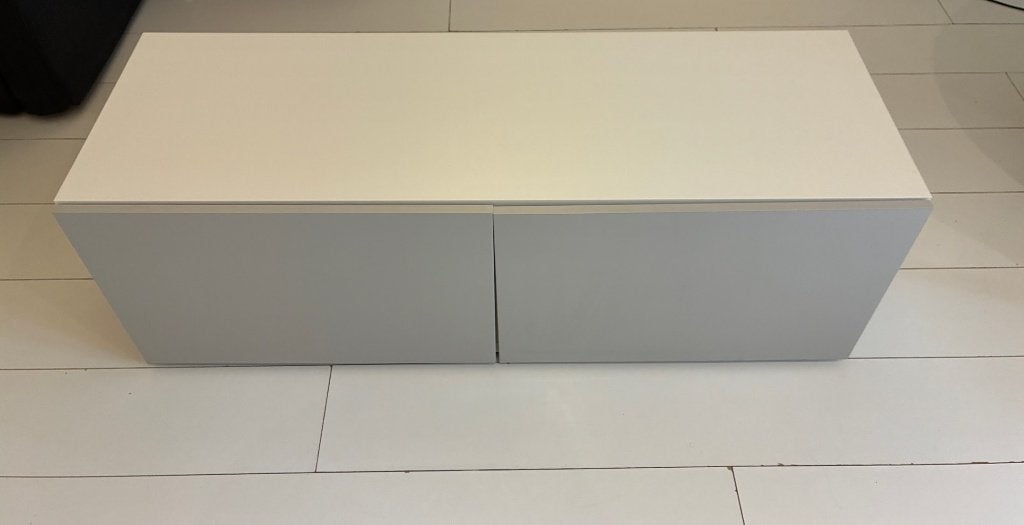 White-grey bench/ cupboard (120x41x41), Ophalen