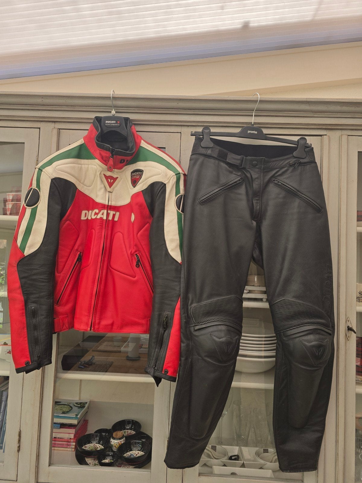Ducati Corse leren motorpak (jas en broek) Dianese, Heren, Jas | leer, Ophalen of Verzenden, Ducati