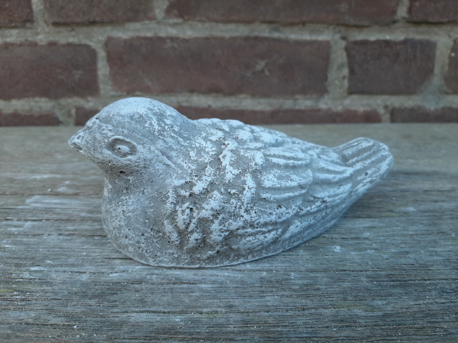 Vogel betonnen beeld tuinbeeld beton beeldje vogeltje, Tuin en Terras, Tuinbeelden, Ophalen of Verzenden