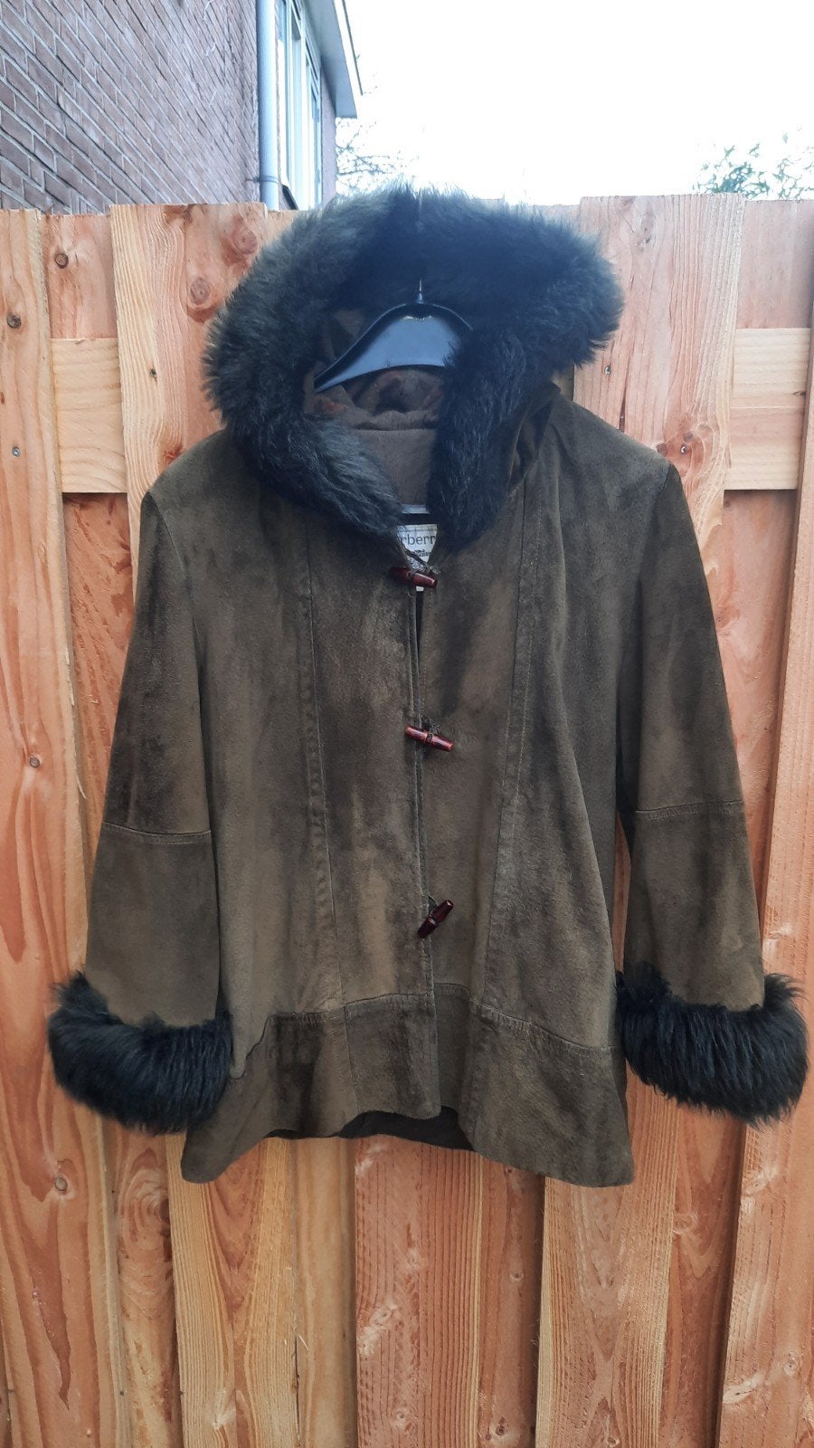 Zeldzame vintage Burberry,s country wear suede jas, Burberry,s, Ophalen of Verzenden, Maat 36 (S)