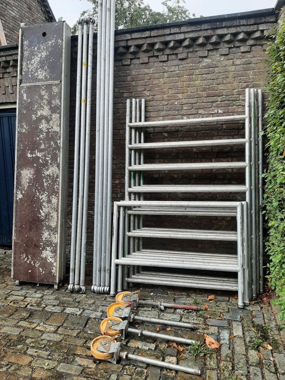 nette aluminium rolsteiger Werkhoogte 6.2 mtr, Ophalen, Gebruikt, Rolsteiger of Kamersteiger, 5 meter of hoger