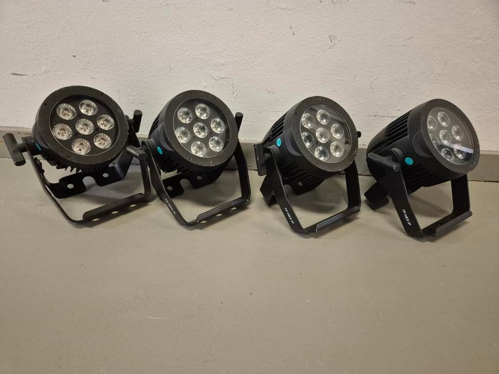 4x ADJ 7P Hex IP, Ophalen of Verzenden, Gebruikt, Licht