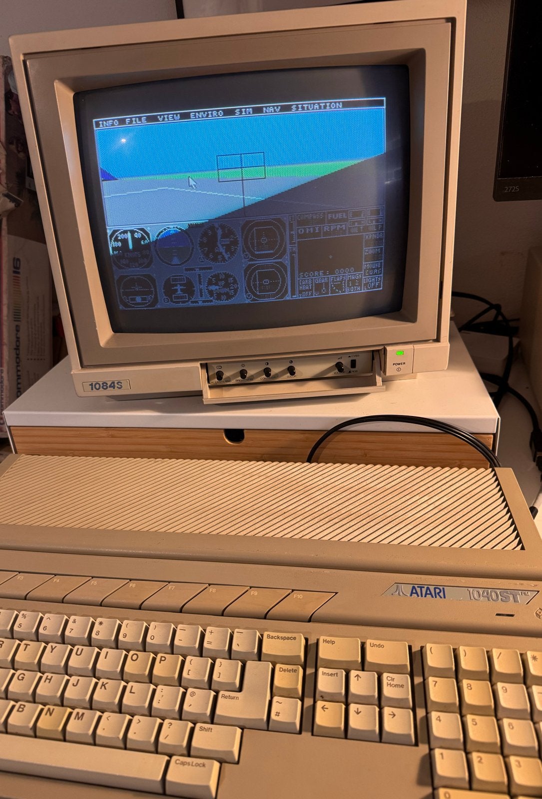 Atari 1040STfm met Flight Simulator II en accessoires, Computers en Software, Vintage Computers, Ophalen of Verzenden