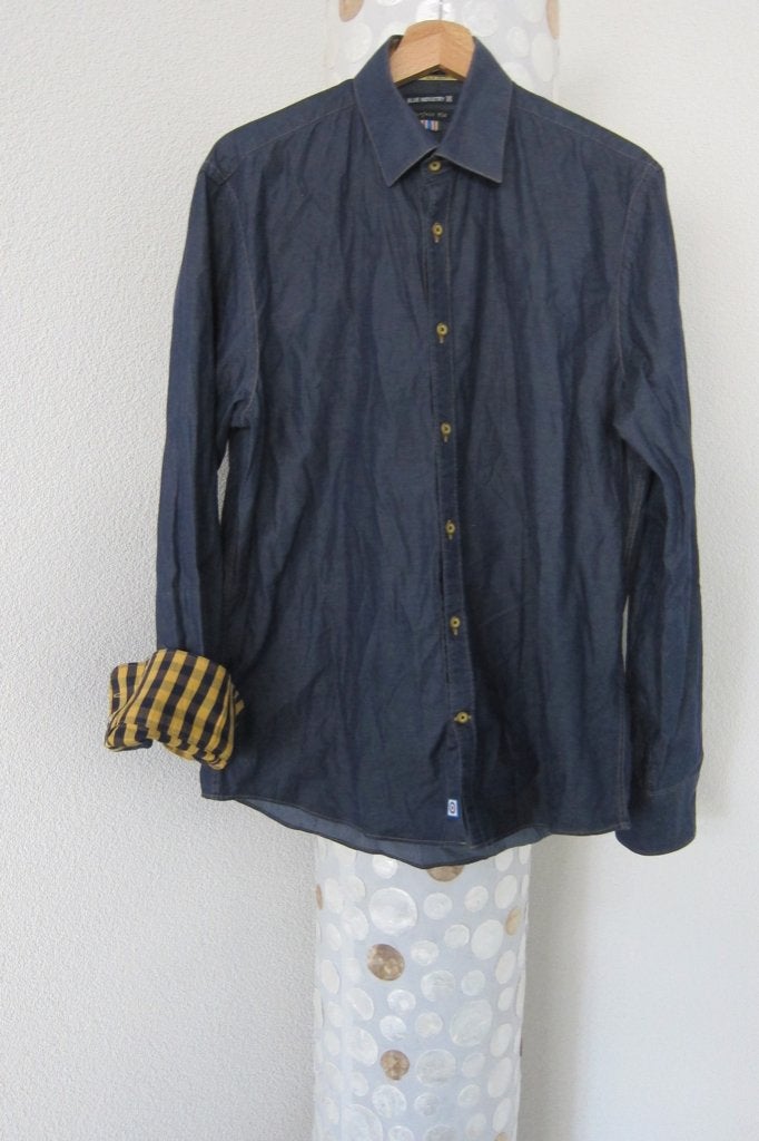 Blue industry blouse overhemd perfect fit 41 blauw, Blue Industry, Blauw, Zo goed als nieuw, Merkfreak