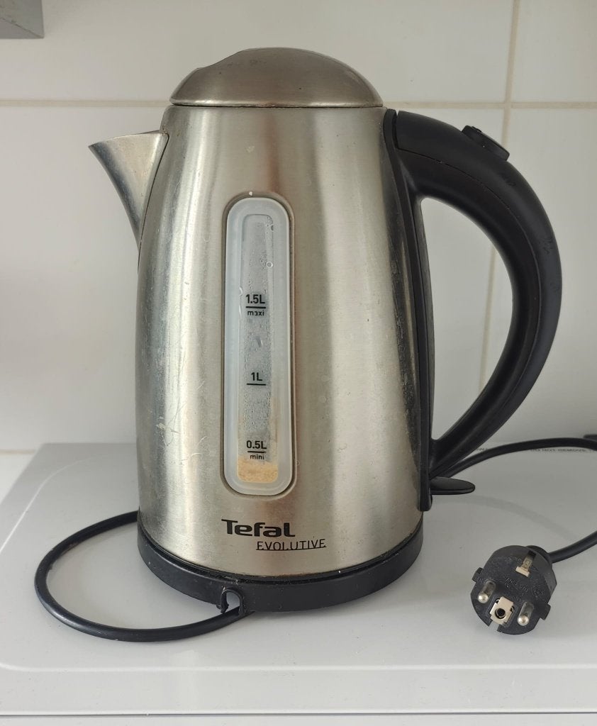 Tefal Evolutive waterkoker 1.5L | RVS | Goede staat, 1 tot 2 liter, Ophalen, Gebruikt, Rvs