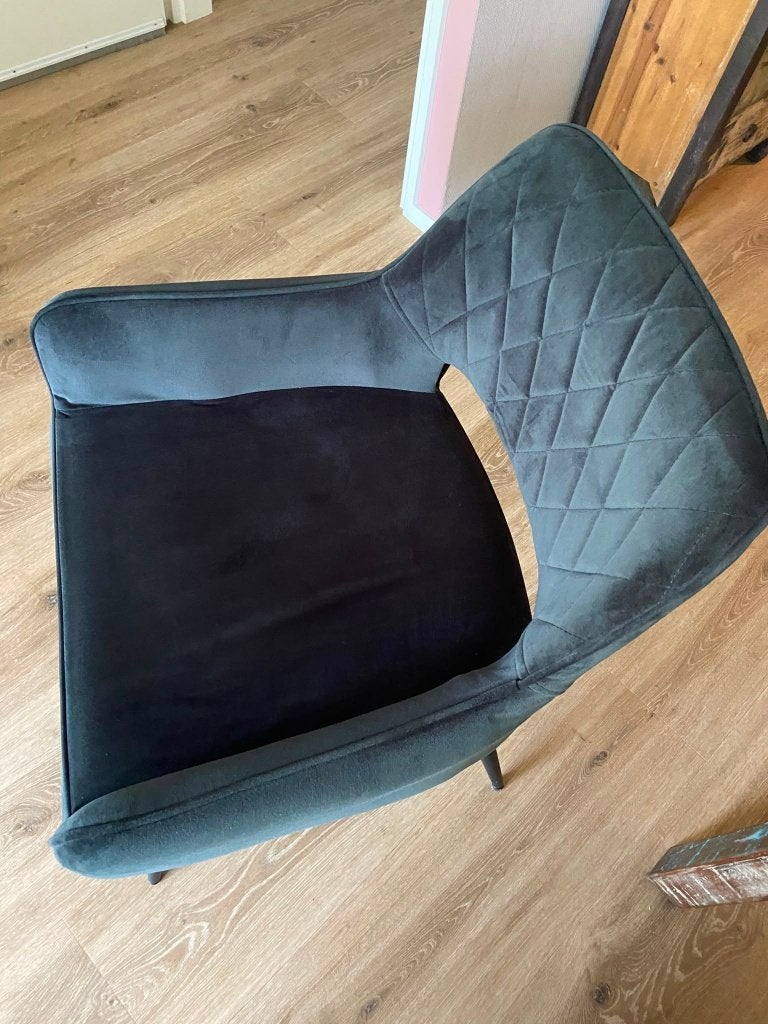 Eetkamerstoelen van Bronx71, Huis en Inrichting, Stoelen, Ophalen, Twee, Overige kleuren, Modern, luxe, velours, fluweel, hotel chic