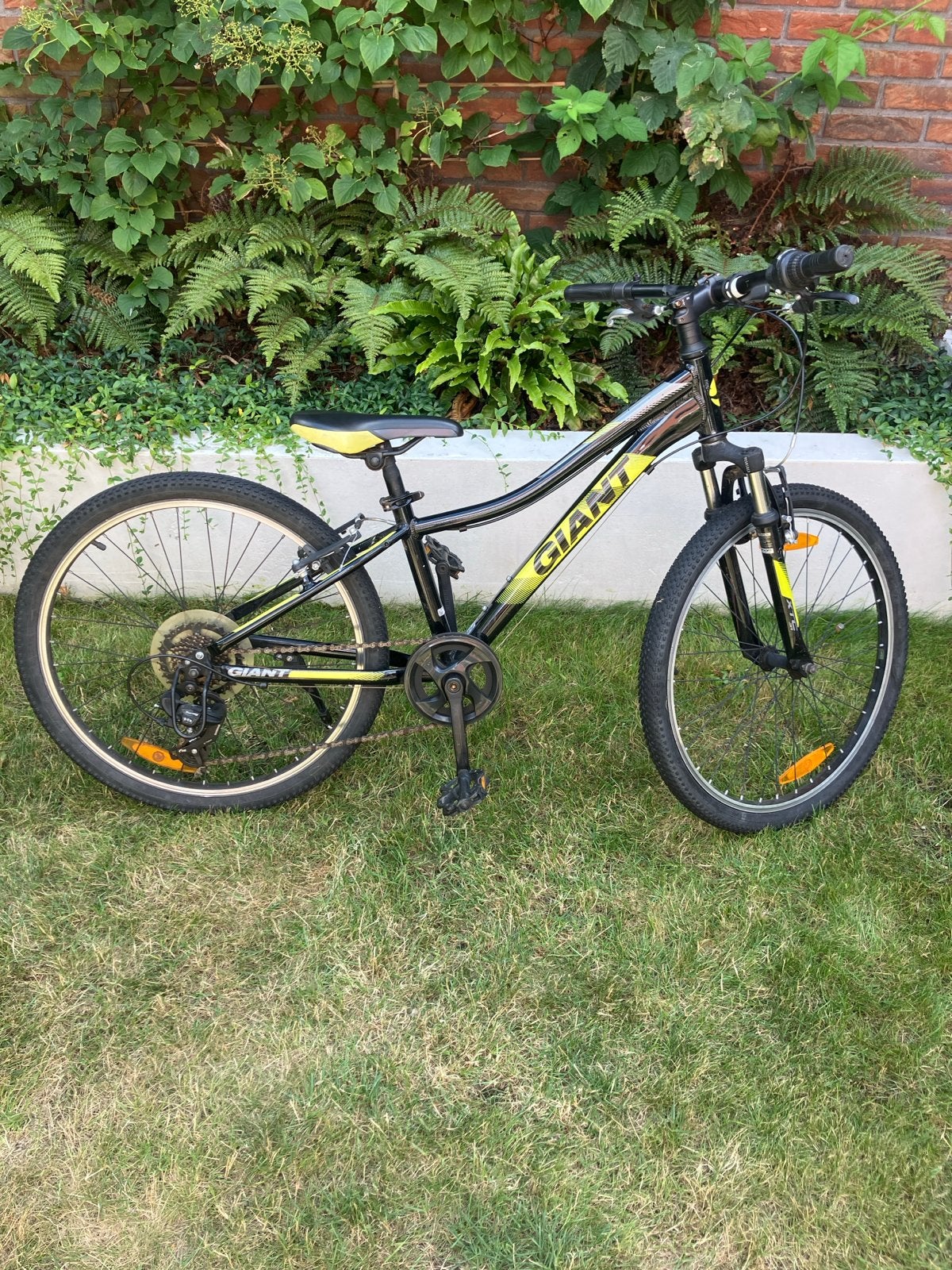 Giant XTC Jr 24 inch kinderfiets - Zwart/Geel, Ophalen, Gebruikt, Velgrem, 20 inch of meer