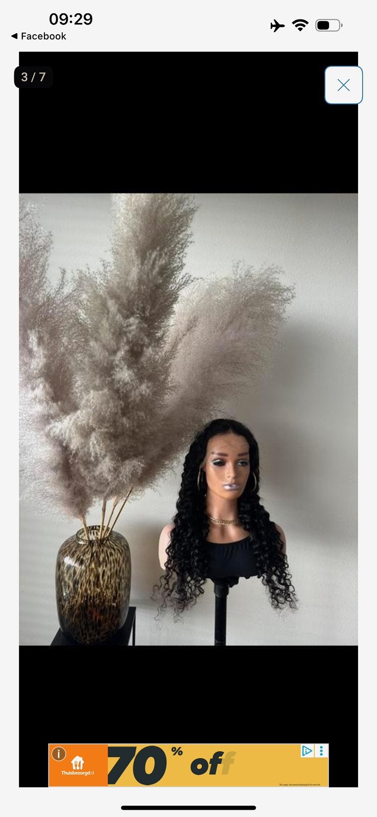 LUXE WIG KRULLEN PRUIK HAARSTUK EXTENSIONS HUMAN HAIR, Ophalen of Verzenden, Zo goed als nieuw
