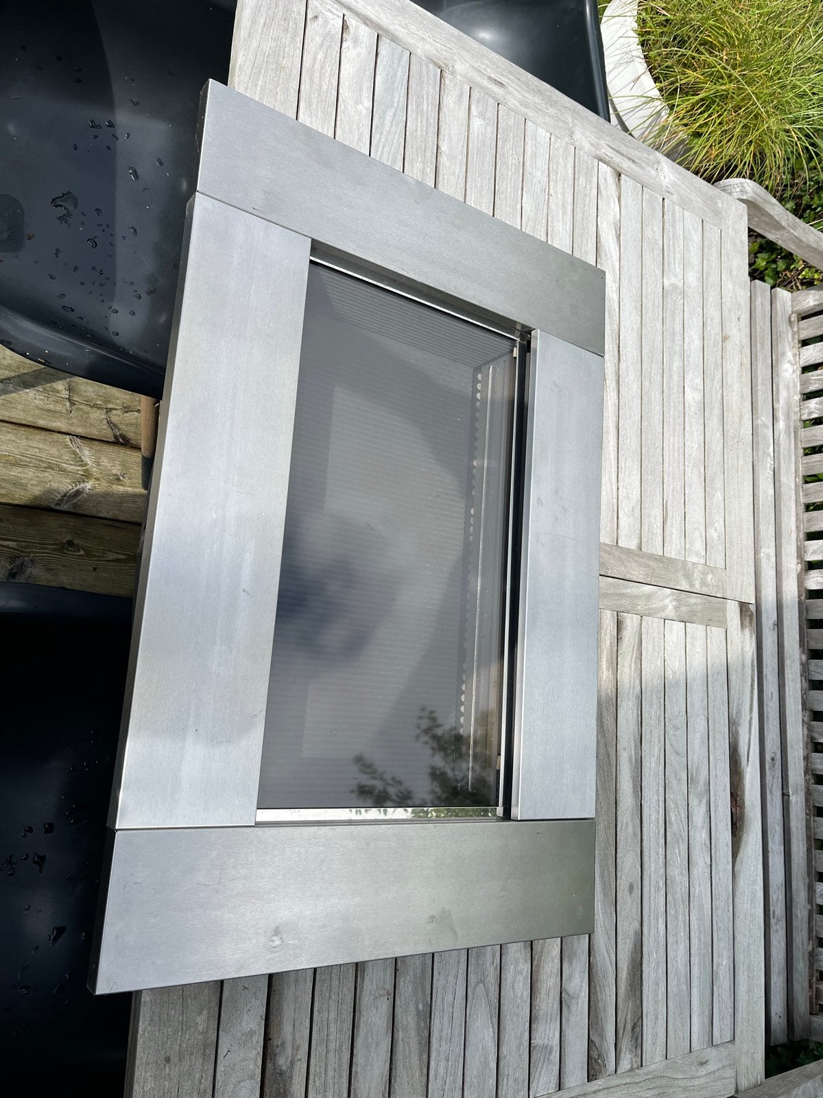 Sier Gashaard Binnenshuis - Geborsteld RVS (80x54x15cm), Ophalen, Gebruikt, Hangende haard, Gashaard