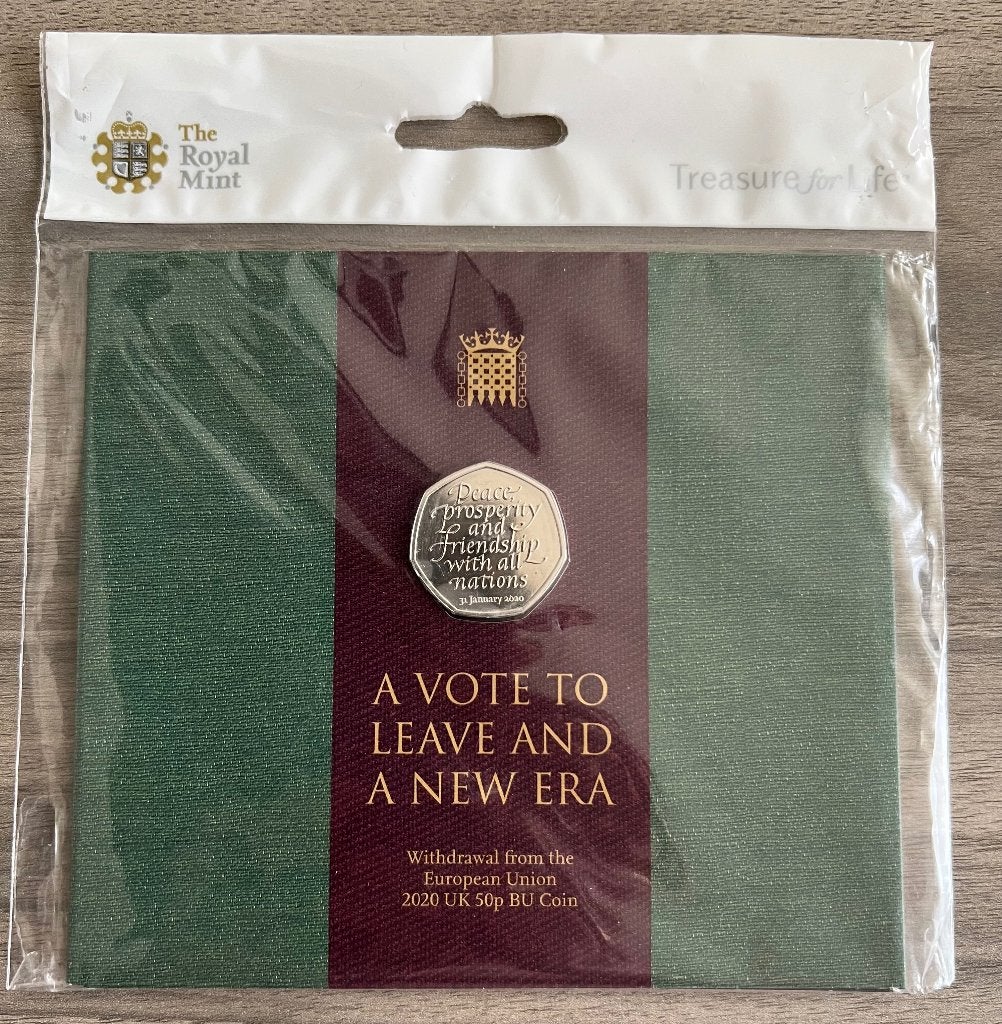 Royal Mint Brexit 50 Pence 2020, Ophalen of Verzenden, Overige landen