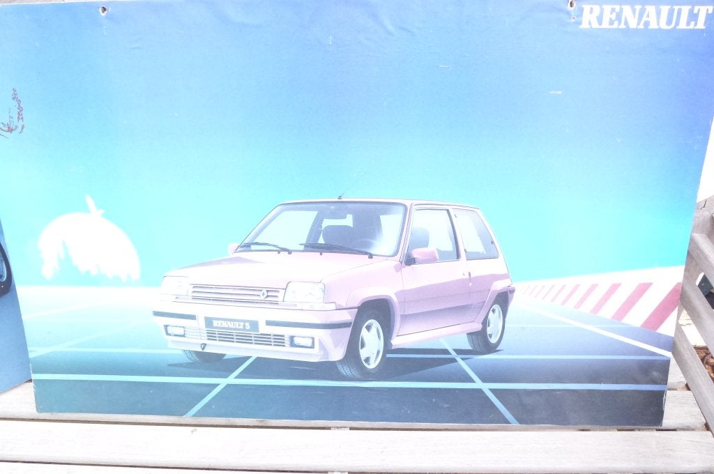 poster renault 5 gt turbo, Ophalen, Gebruikt, 1980 tot heden, Foto
