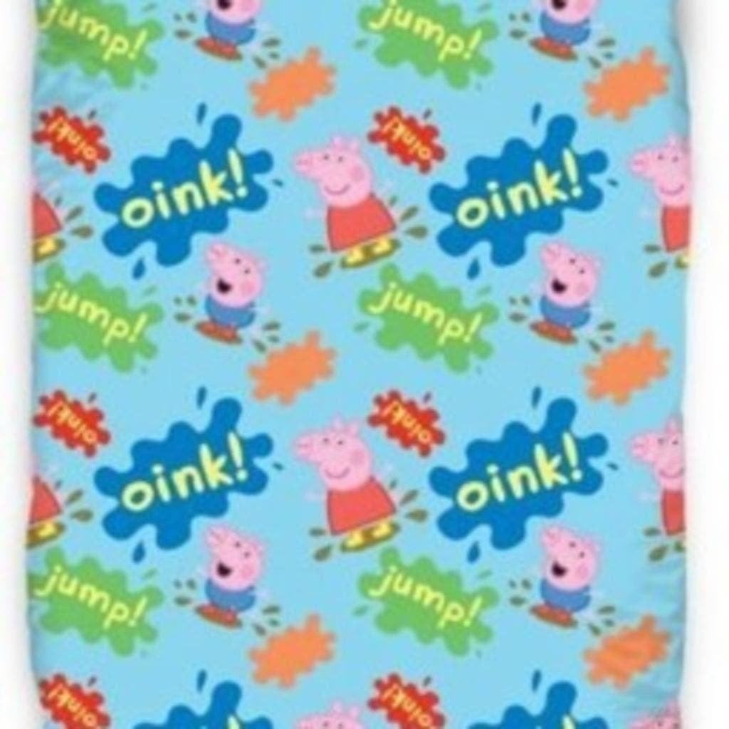 Peppa Pig Hoeslaken 90x200 cm - Katoen, Hoeslaken of Sloop, Nieuw, Ophalen of Verzenden, Jongetje of Meisje