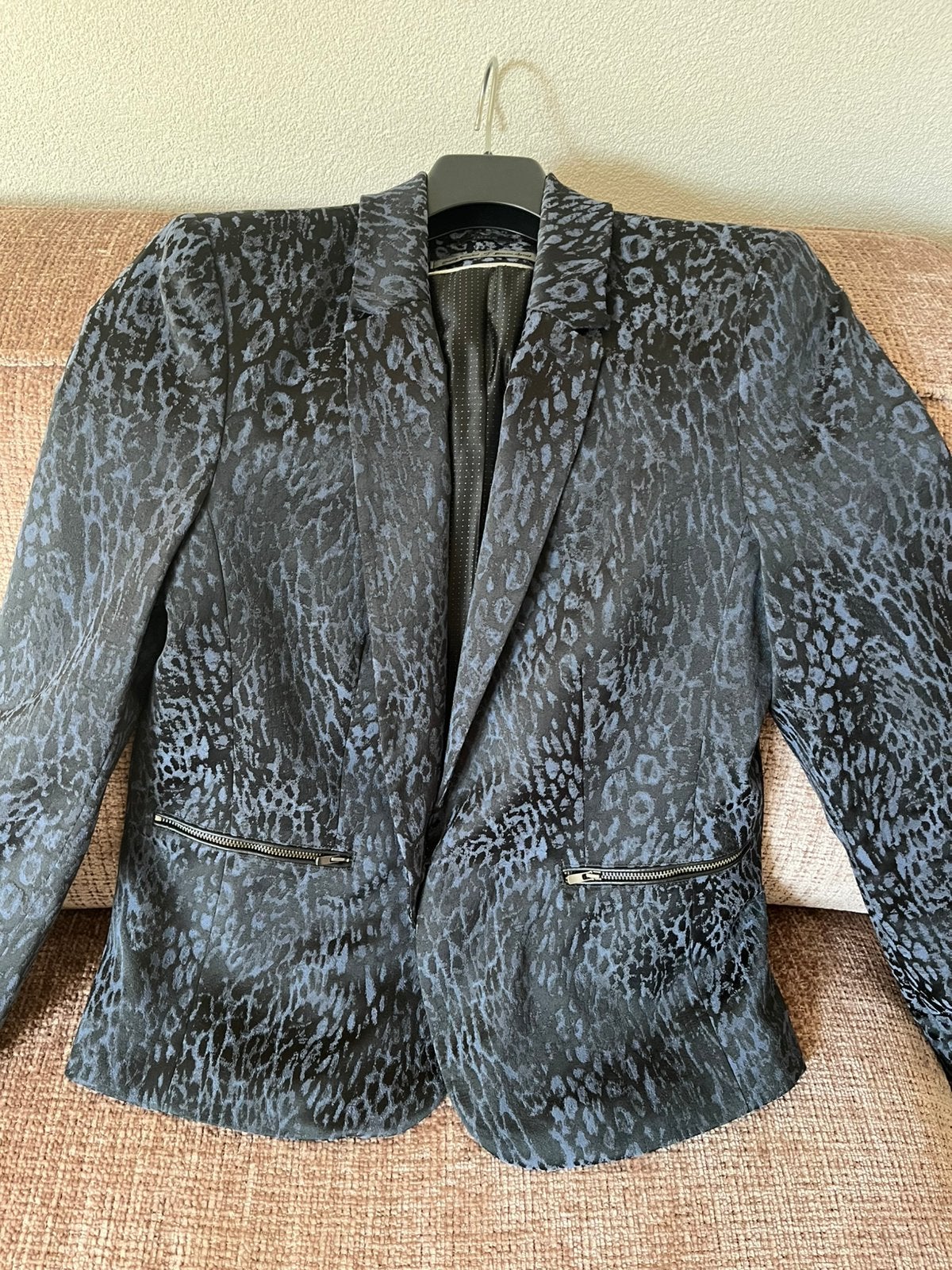 IKKS blazer blauw snake print NW prijs 239,- nu  39,-, Maat 38/40 (M), IKKS, Blauw, Ophalen of Verzenden