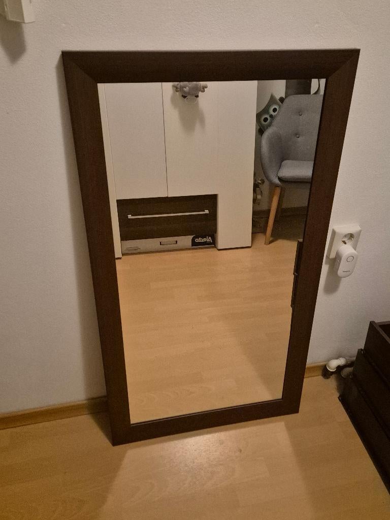 Spiegel, Huis en Inrichting, Woonaccessoires | Spiegels, Ophalen, 100 tot 150 cm, Zo goed als nieuw, Rechthoekig