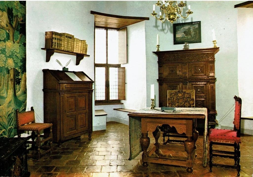 Ansichtkaart Muiderslot, Kamer P.C. Hooft, Ophalen of Verzenden, 1980 tot heden, Gelopen, Noord-Holland
