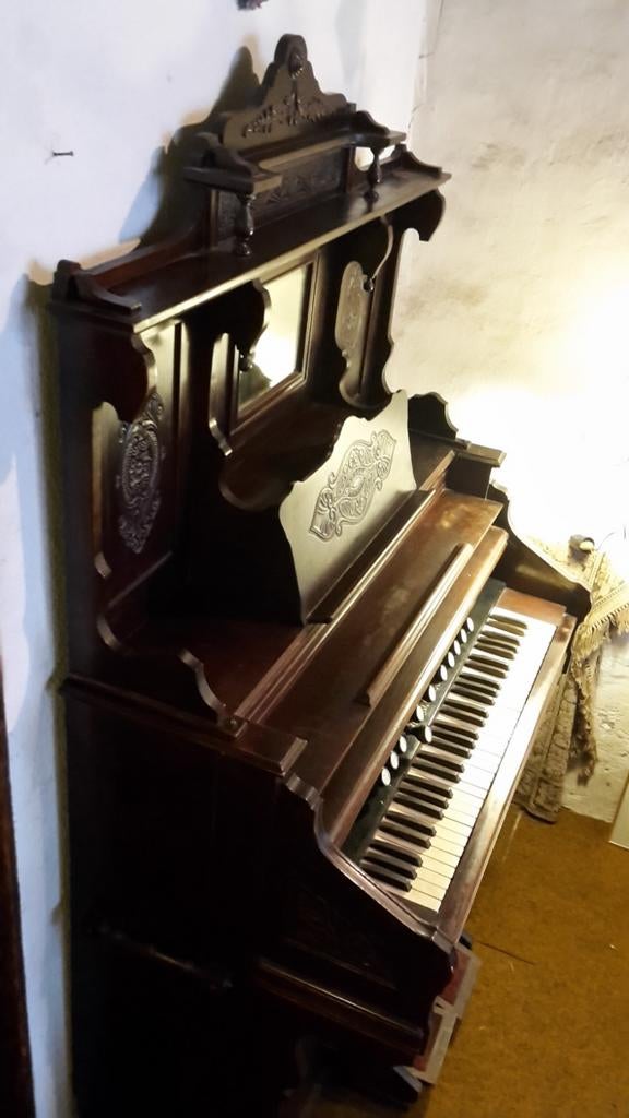 Antiek Hamilton Harmonium/Orgel - Chicago, U.S.A., Muziek en Instrumenten, Orgels, Ophalen, Gebruikt, 1 klavier, Harmonium