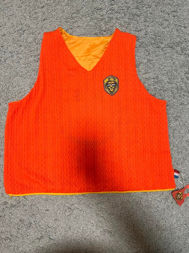 NIEUW, Jumbo Leeuwenvest/tas, oranje-geel, maat L/XL, Maat 52/54 (L), Nieuw, Kleding, Oranje of Koningsdag