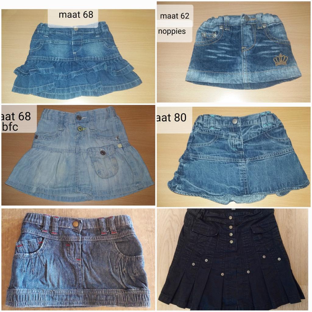 Spijkerrokje rokje denim maat 62 68 80, Ophalen of Verzenden, Zo goed als nieuw, Meisje, Jurkje of Rokje