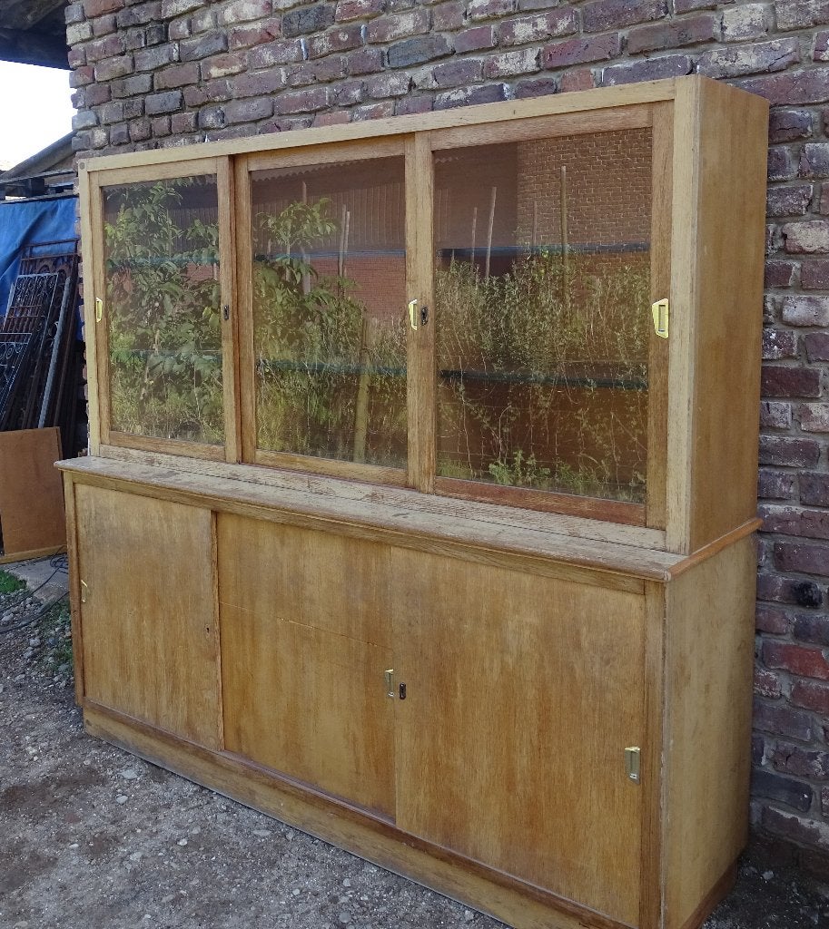 oude vitrinekast schoolkast kast, Ophalen