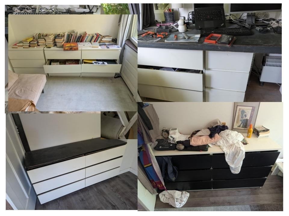IKEA NORDLI Ladekasten, Huis en Inrichting, Kasten | Ladekasten, Ophalen, Gebruikt, 50 tot 100 cm, 3 of 4 laden