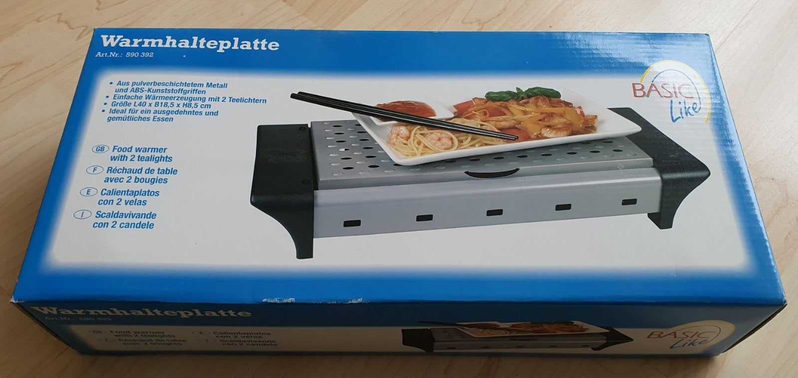 Warmhoudplaat met 2 theelichtjes - Nieuw in doos, Ophalen, Nieuw