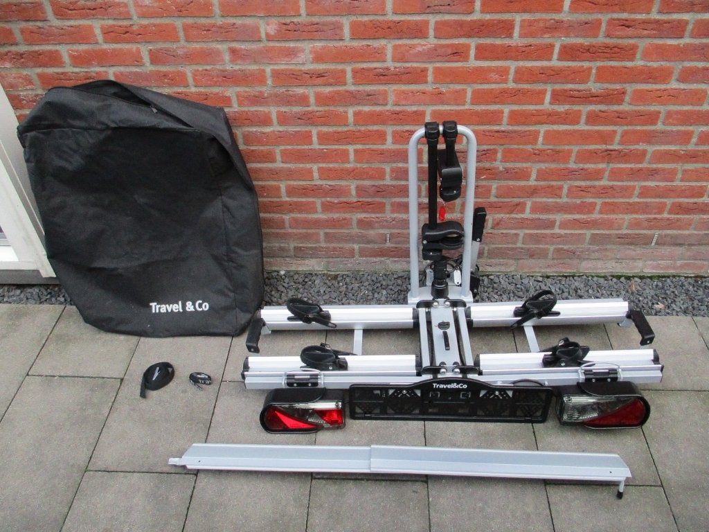 travel en co flex fietsendrager voor elektrische fietsen, Auto diversen, Ophalen, Gebruikt, Brede banden, 2 fietsen