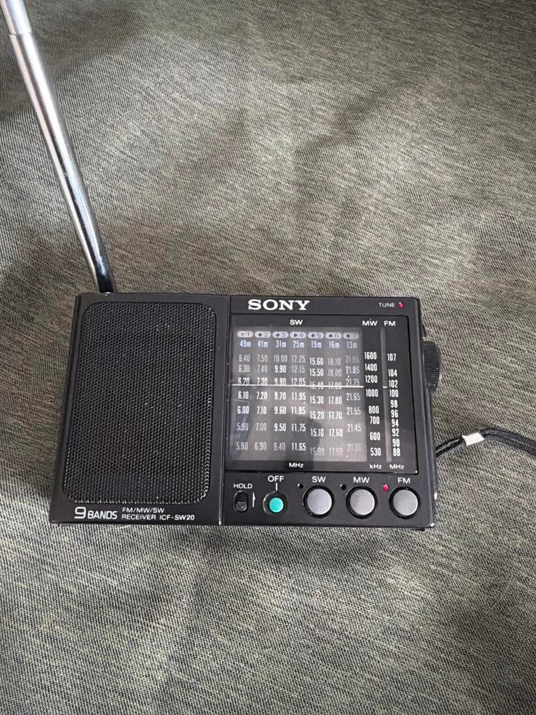 Sony ICF-SW20 9 Bands Receiver, Ophalen of Verzenden, Gebruikt, Wereldontvanger
