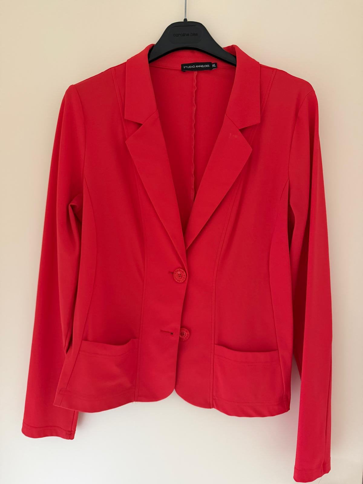 Studio Anneloes rode blazer, mt XL, Ophalen of Verzenden, Zo goed als nieuw, Maat 46/48 (XL) of groter, Rood