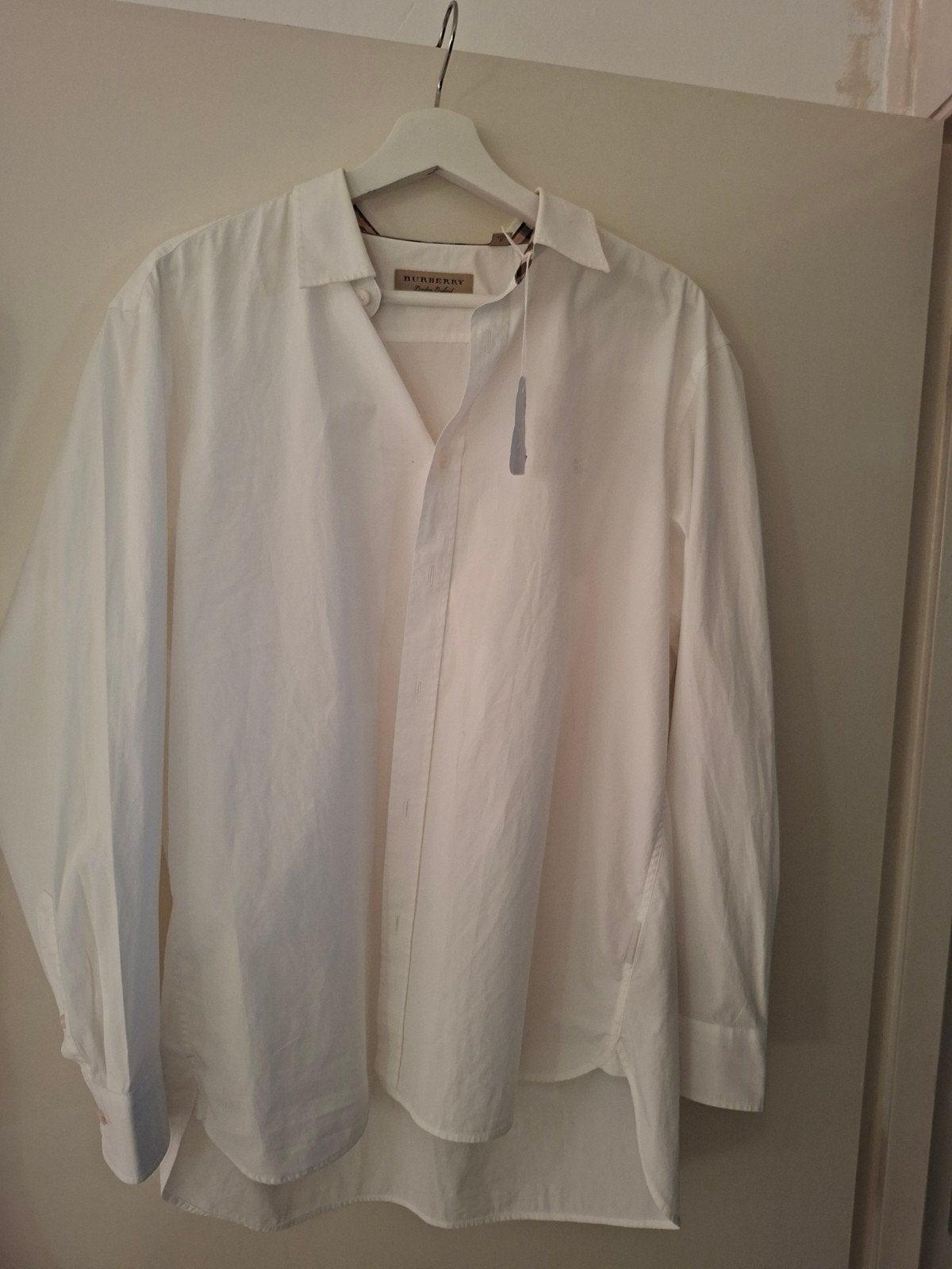 Burberry blouse heren xl, Ophalen of Verzenden, Zo goed als nieuw, Halswijdte 43/44 (XL)