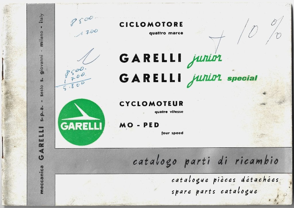 Garelli Junior bromfiets parts list onderdelenlijst, Verzenden, Gebruikt