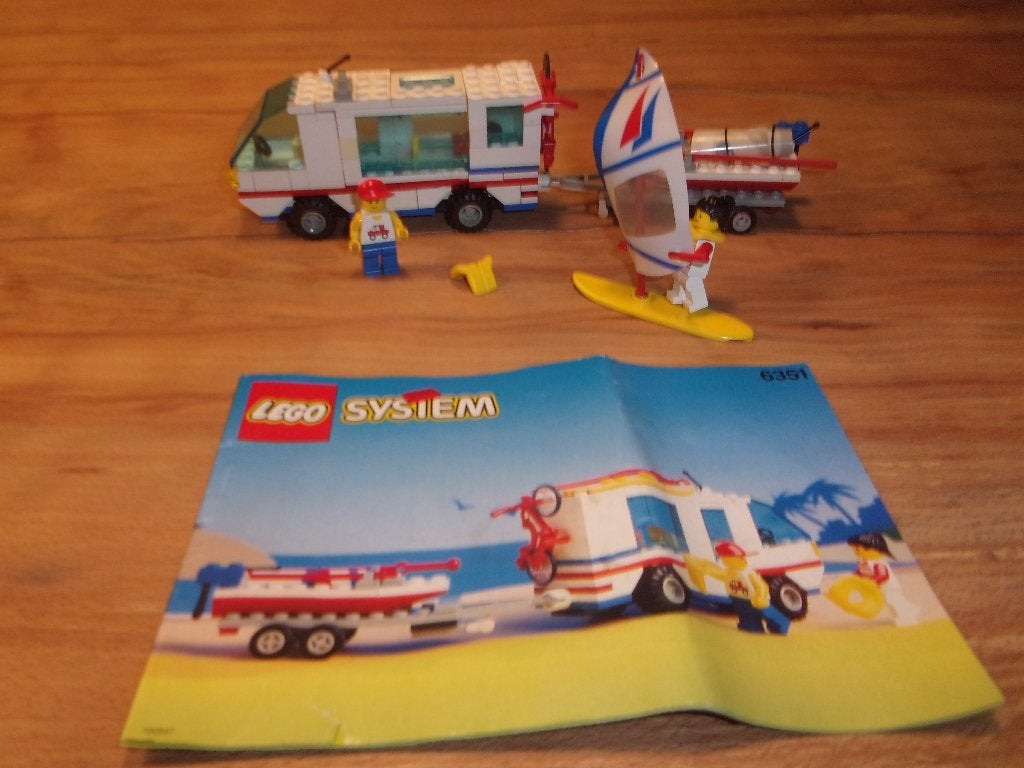 Lego Town  6351-1 Surf N'Sail Camper uit 1992, Compleet, Gebruikt, Overige thema's, Lego