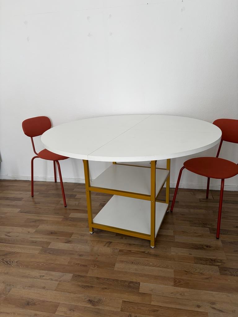 Ronde tafel / round table, Huis en Inrichting, Tafels | Eettafels, Ophalen, Gebruikt, 100 tot 150 cm, Rond