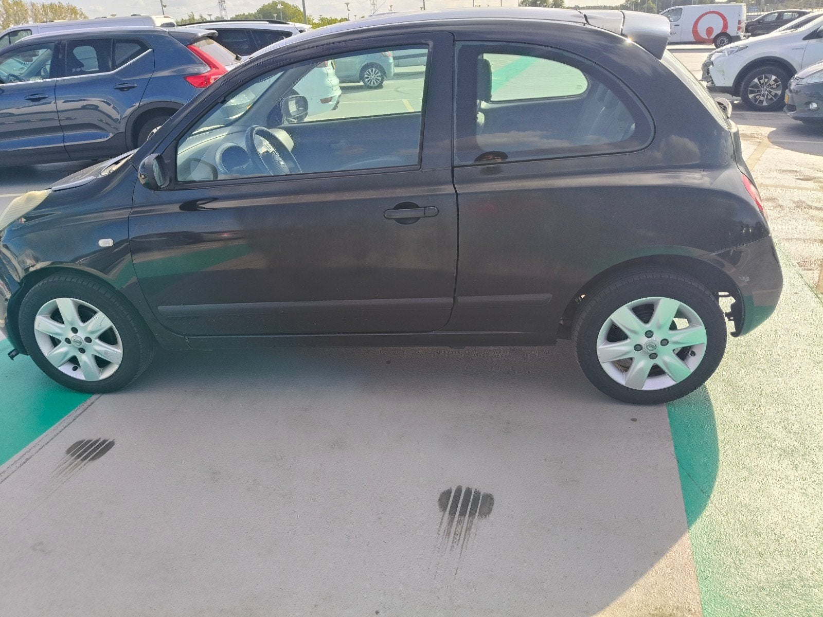 Nissan Micra 1.2 59KW 3DR 2003 Zwart, Auto's, Voorwielaandrijving, 31 €/maand, 4 cilinders, Zwart