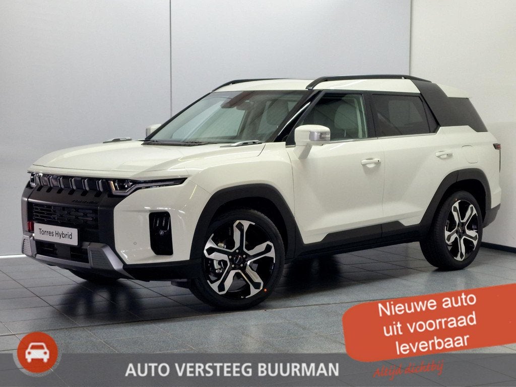 KGM Torres Hybrid 1.5T-GDI Titanium Automaat, TomTom Navigat, Auto's, Overige Auto's, 1498 cc, 4 cilinders, 2 kWh, Wit