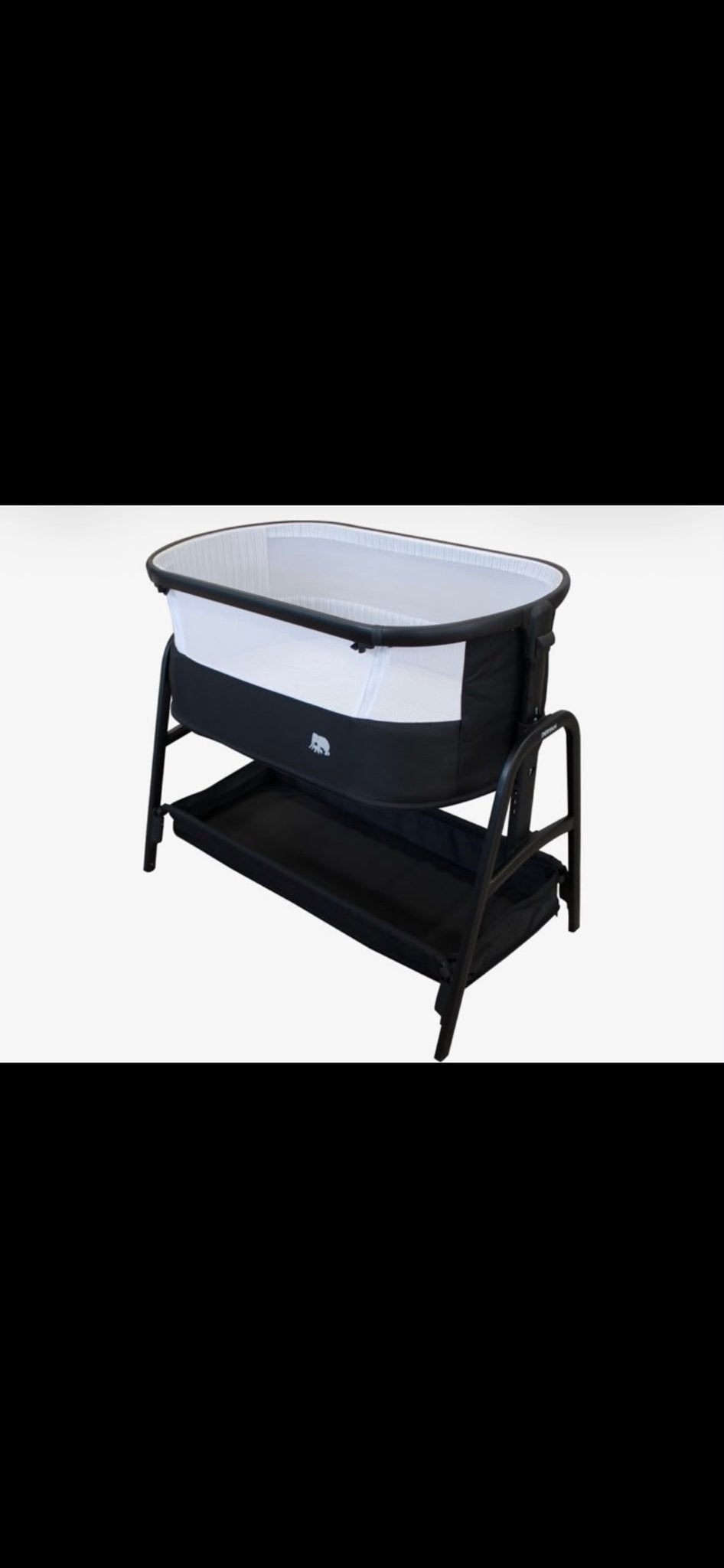 Co-sleeper/Wiegje Zwart-Wit met Opbergvak, Kinderen en Baby's, Ophalen, Zo goed als nieuw, Wieg
