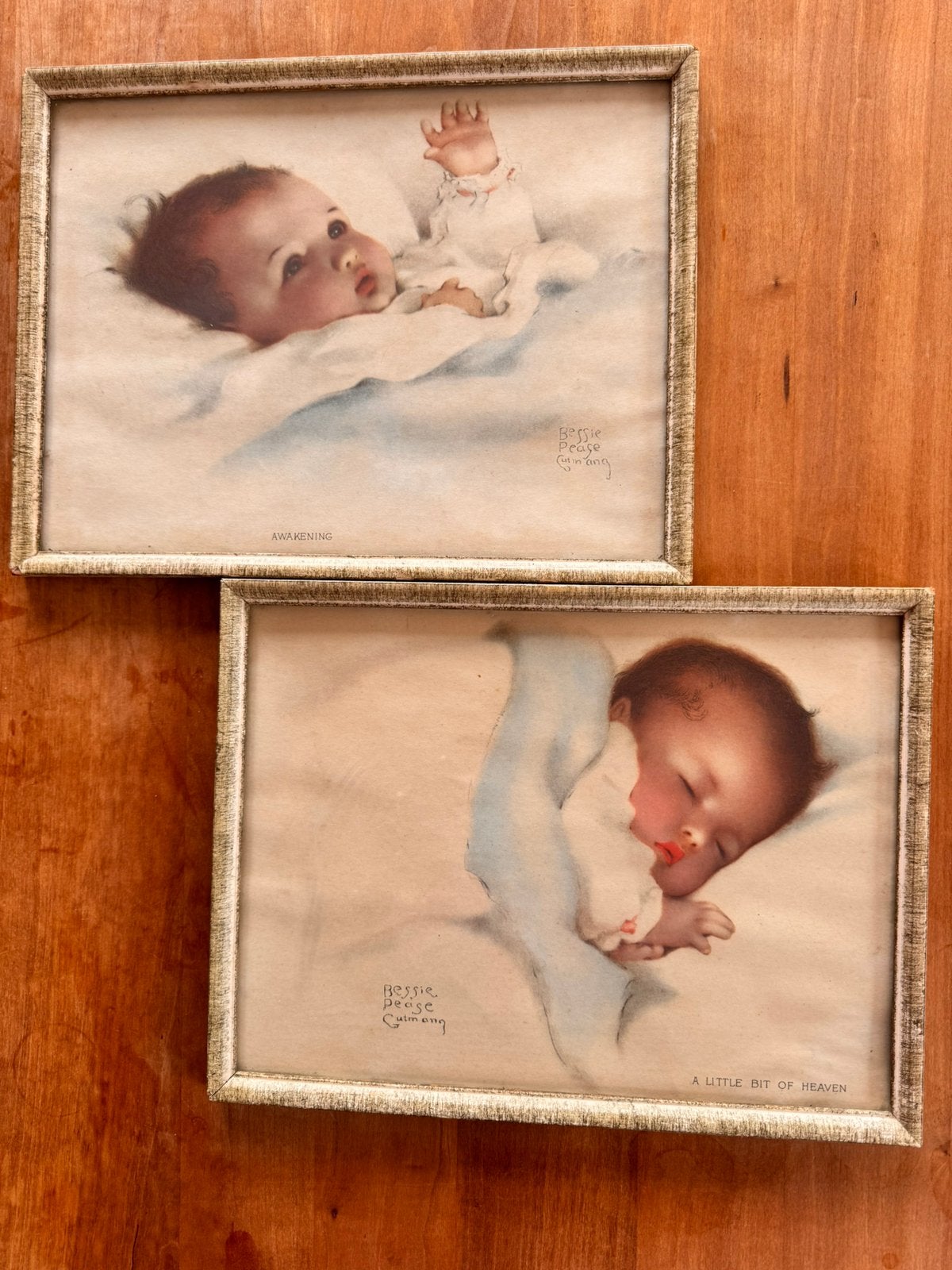 Vintage Bessie Pease Gutmann wandplaatjes - set 2- 34x25cm, Ophalen of Verzenden, Reproductie