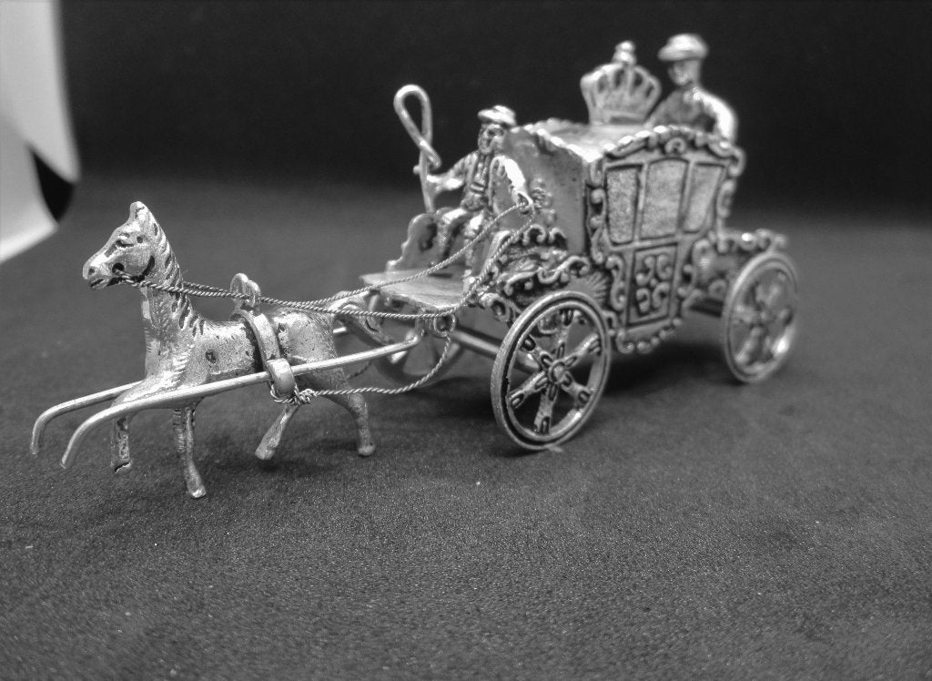 ZILVEREN MINIATUUR KOETS, Ophalen, Zilver