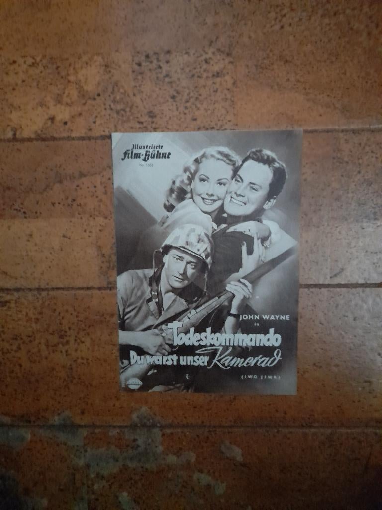 Iwo Jima Filmprogramma John Wayne, Ophalen of Verzenden, Zo goed als nieuw, Foto of Kaart