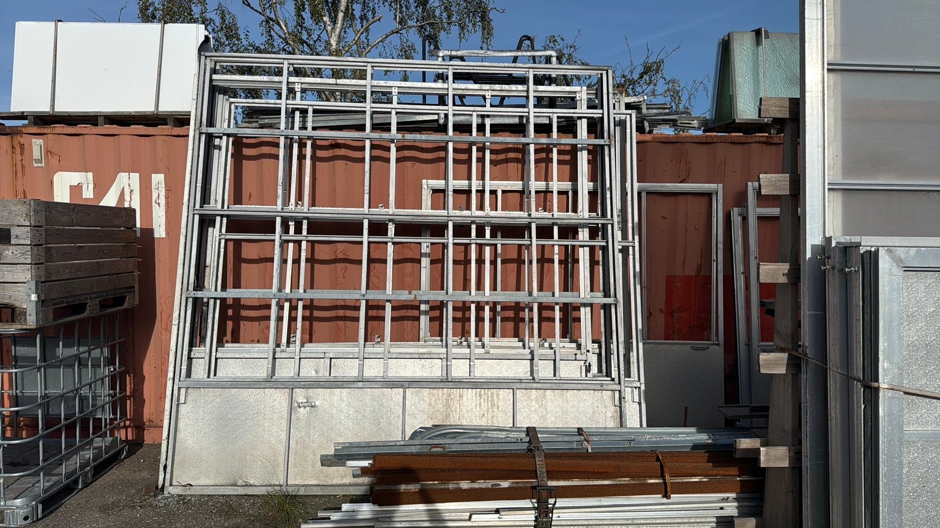 Partij aluminium & gegalvaniseerde schuifdeuren kweekkas, Tuin en Terras, Ophalen of Verzenden, Zo goed als nieuw, 200 cm of meer
