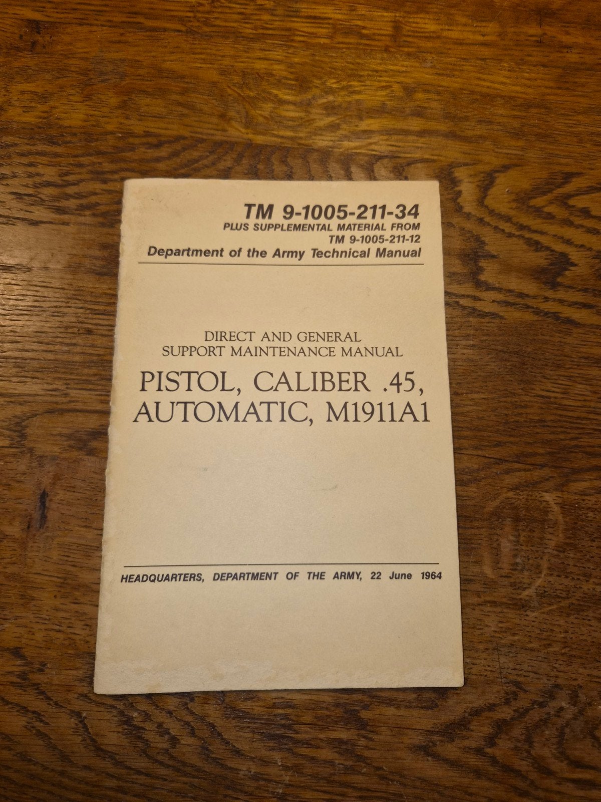 Pistool 1911 45acp manual 1964, Sport en Fitness, Ophalen of Verzenden